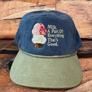 Cobra Milk Ice Cream Hat Snapback Adjustable Men's Washed Blue Sage Green Rope